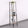 Wandrek met 4 lagen - Boekenkast - Houten planken met zwart metaal frame