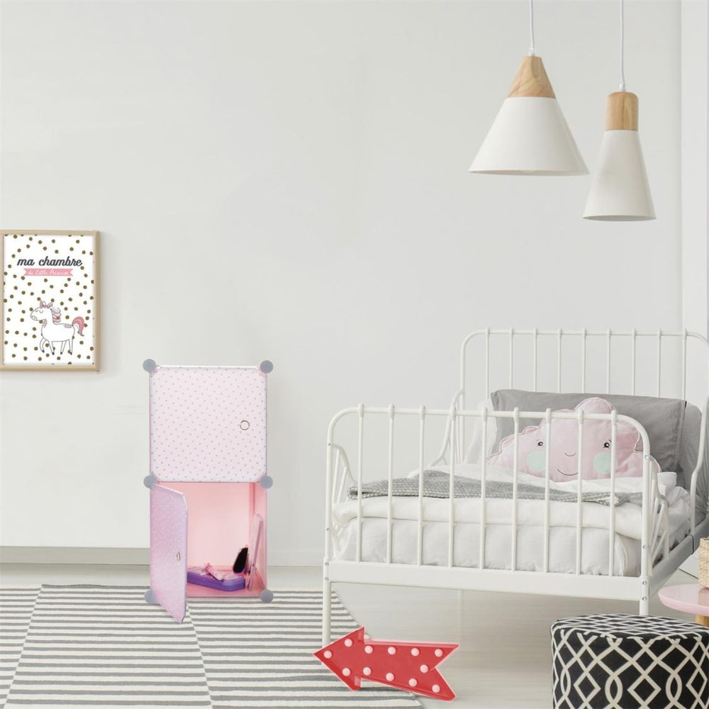 Opbergkubus - 2 stuks 30x30 cm - roze