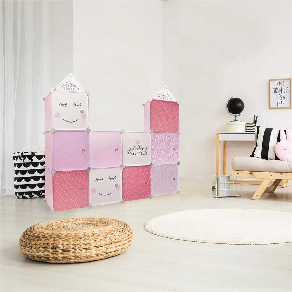 Opbergkubus - 2 stuks 30x30 cm - roze