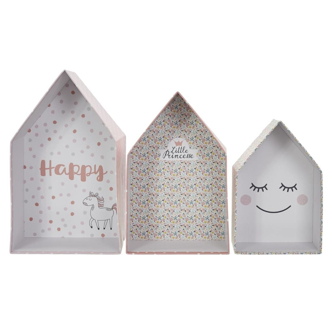 Little Princess - set van 3 nestkastjes voor kinderkamer