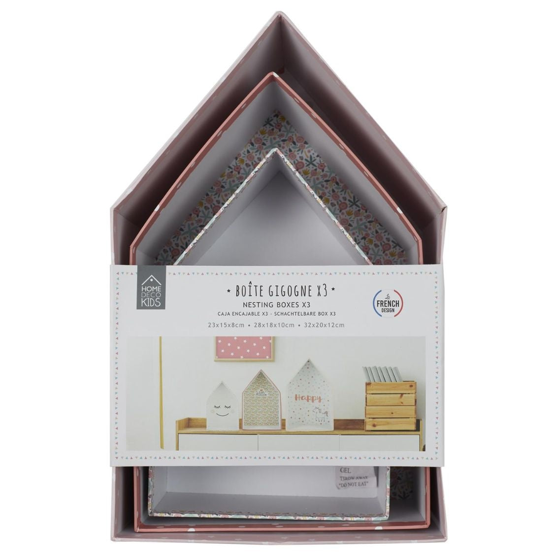 Little Princess - set van 3 nestkastjes voor kinderkamer