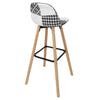 Patchwork barkruk - grijs zwart - hoogte 92,5 cm
