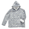 Hoodie kinderen - grijs met sterren - glow in the dark