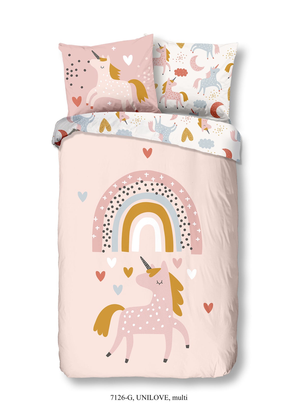 Good Morning kinderdekbedovertrek Unicorn Love - katoen