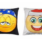 Kerst sierkussen Emoji - 45x45 cm