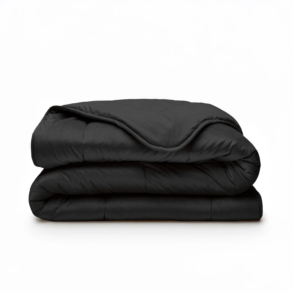 Sleeptime Velvet Lazy dekbed zonder overtrek - excl. kussensloop - zwart - 140x200 cm