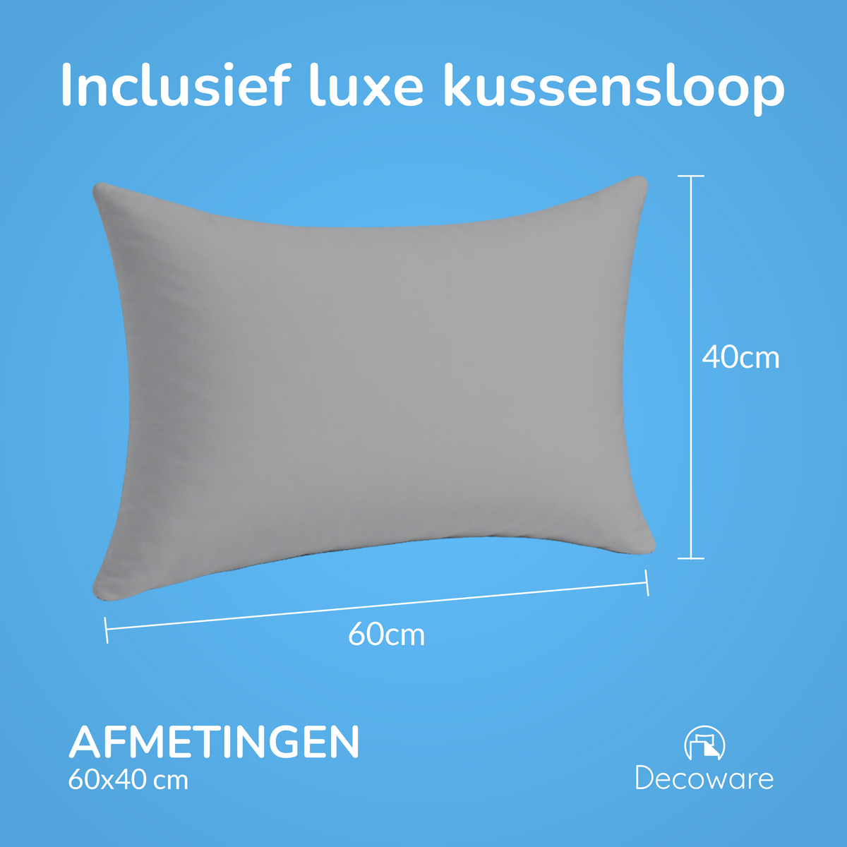 Decoware ledikant dekbedovertrek uni - grijs - katoen
