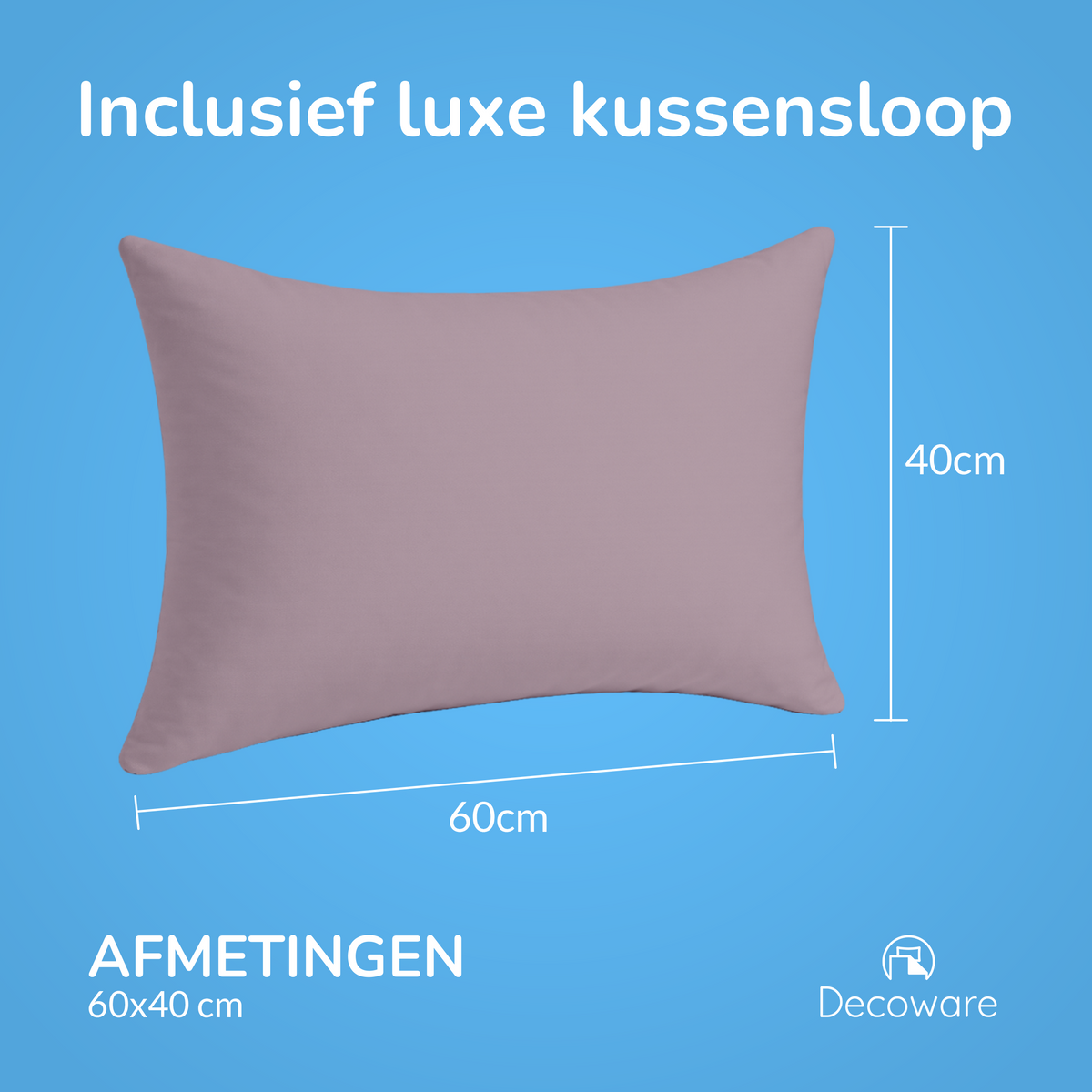 Decoware ledikant dekbedovertrek uni - roze - katoen