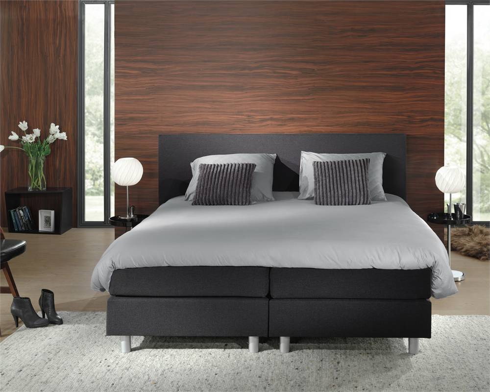 Primaviera dekbedovertrek Leonie - grijs - katoensatijn - 1-persoons (140x220 + 60x70 cm)