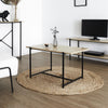 Loka salontafel - hout met metalen onderstel - 80x50 cm