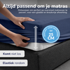 Hoeslaken - jersey - denim blauw