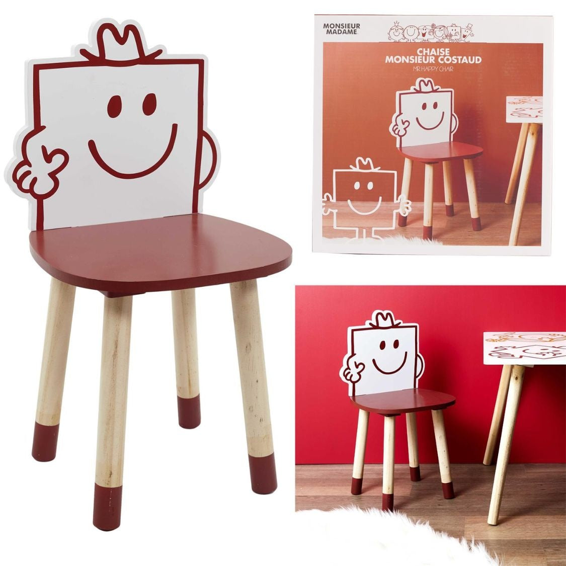 Kinderstoel Monsieur Costaud - rood