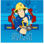 Brandweerman Sam handdoek SAM - 30x30 cm - katoen