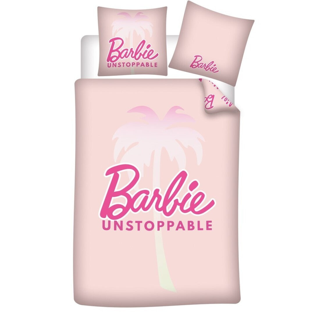Barbie kinderdekbedovertrek Unstoppable - roze - microvezel