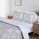 Decoware dekbedovertrek Silhouette Leaves - zand - microvezel