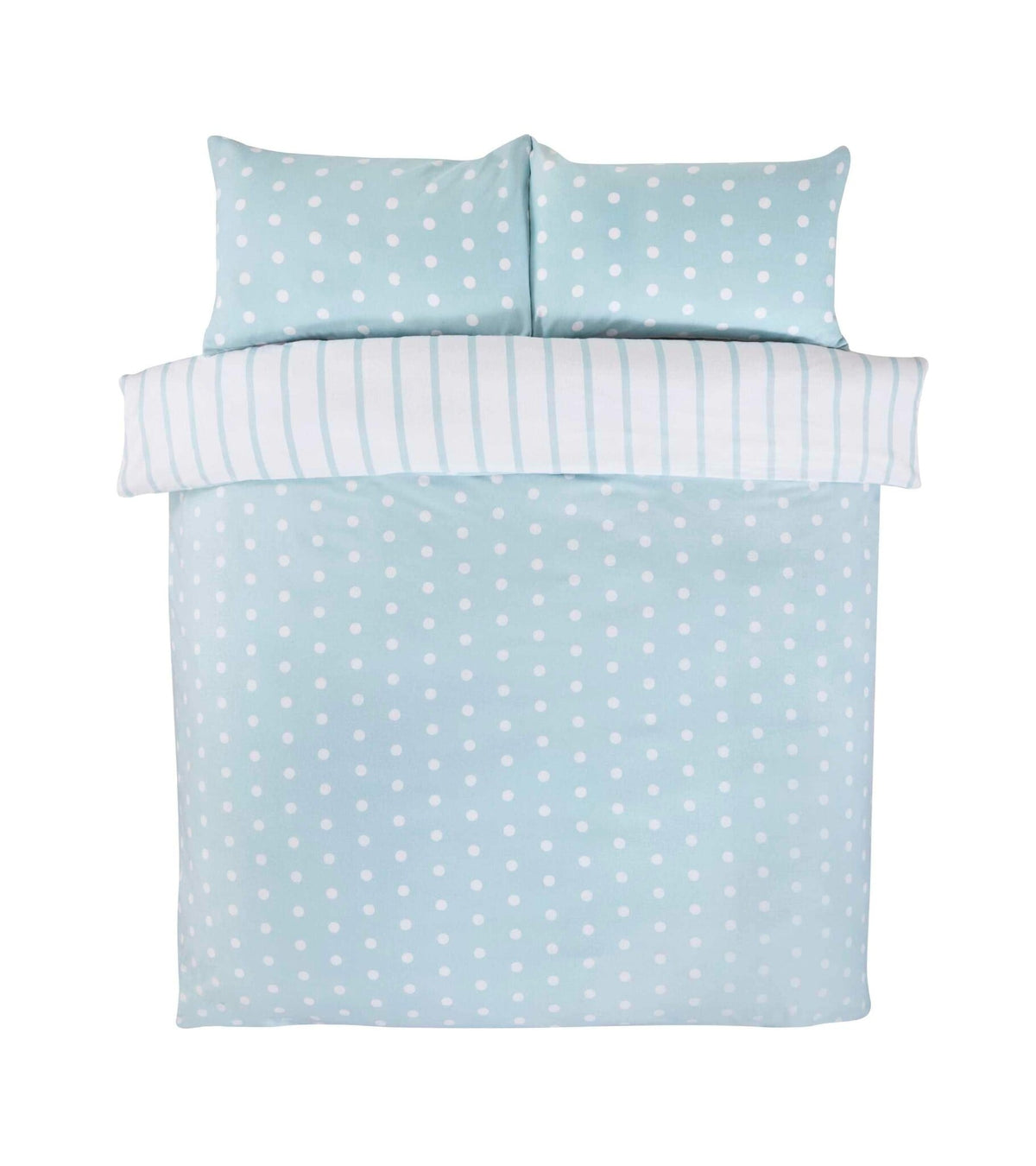 So Soft dekbedovertrek Spots & Stripes - microvezel - blauw - lits-jumeaux