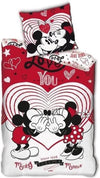 Mickey & Minnie Mouse kinderdekbedovertrek Love You - microvezel