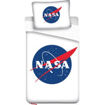 Nasa kinderdekbedovertrek wit - katoen
