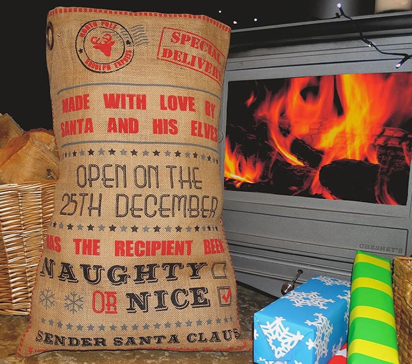 Naughty Nice Xmas - Jute zak