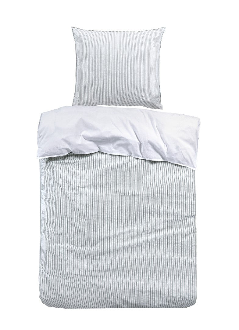 Papillon dekbedovertrek Marseille groen - Katoen percal - Lits-jumeaux (240x220 + 2st 60x70cm)