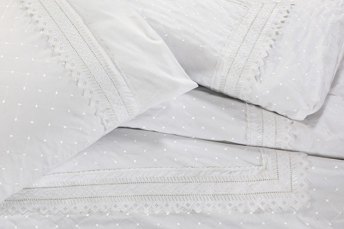 Papillon dekbedovertrek Parma - wit - katoen percale - 140x220 + 2st. 60x70 cm