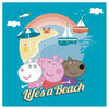 Handdoek Life's a beach - katoen - 30x30 cm