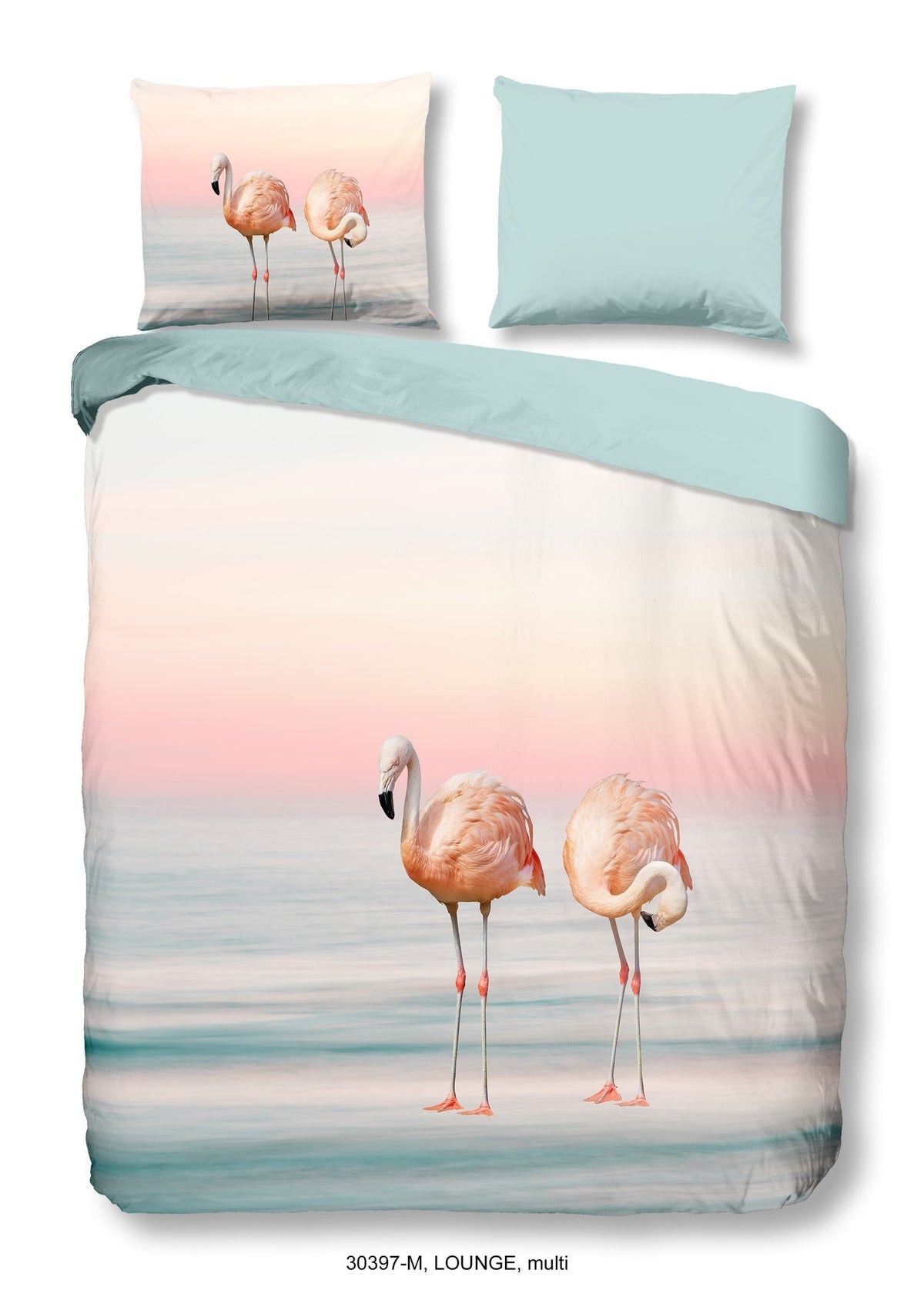 Pure dekbedovertrek Flamingo lounge - microvezel - lits-jumeaux (240x220 + 2st. 60x70 cm)