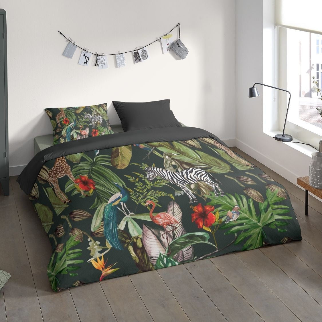 Pure dekbedovertrek Barend Jungle - groen - microvezel - 1-persoons (140x220 + 60x70 cm)