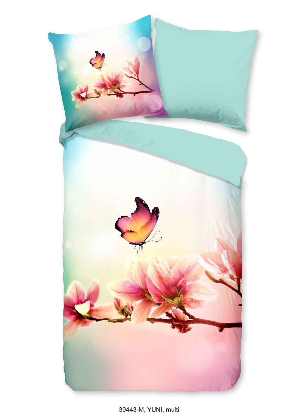 Pure dekbedovertrek Yuni - Magnolia Butterfly - microvezel - lits-jumeaux (240x220 + 2st. 60x70 cm)