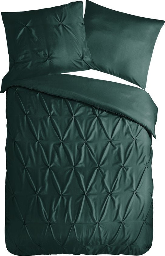 Pure dekbedovertrek Elegance - groen - microvezel - 1-persoons (140x220 + 60x70cm)