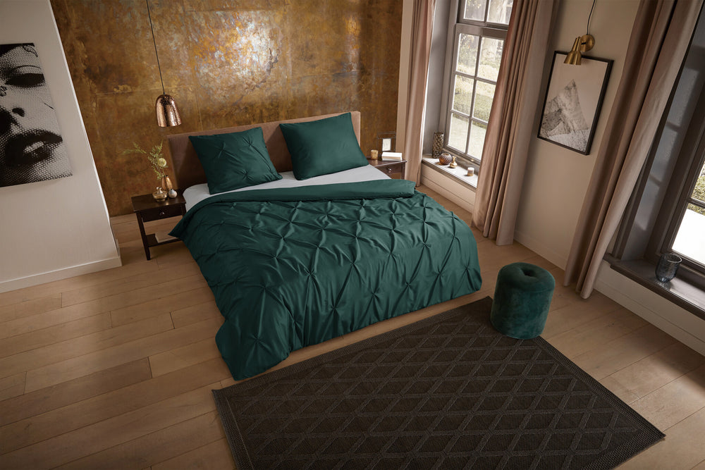 Pure dekbedovertrek Elegance - groen - microvezel - 1-persoons (140x220 + 60x70cm)
