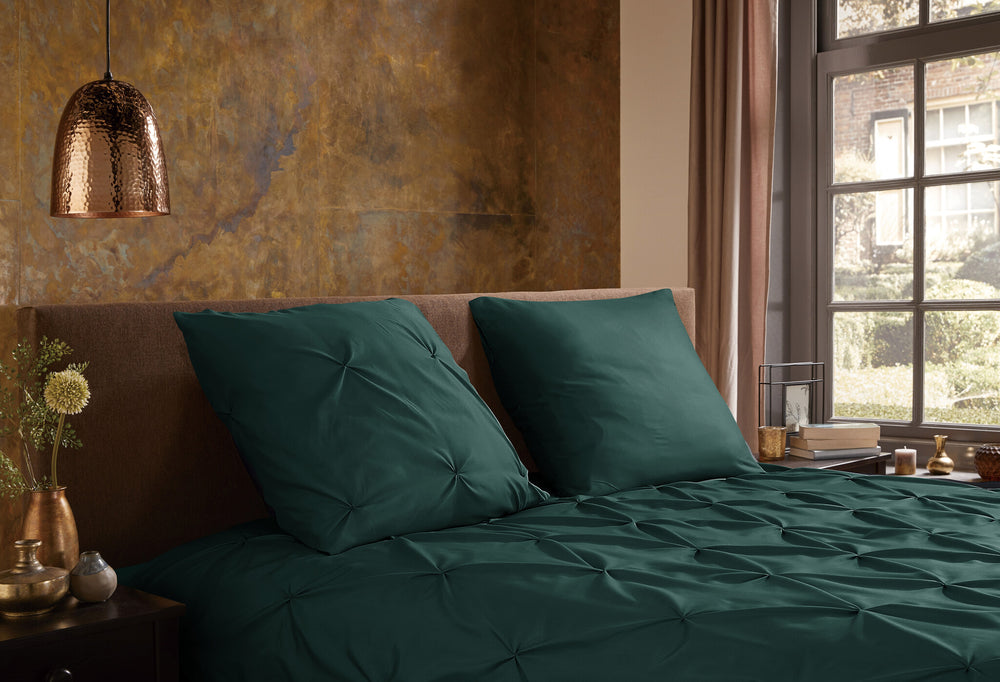 Pure dekbedovertrek Elegance - groen - microvezel - 1-persoons (140x220 + 60x70cm)