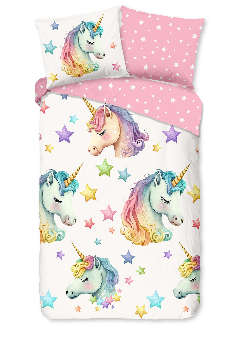 Pure kinderdekbedovertrek Fancy - unicorn - microvezel