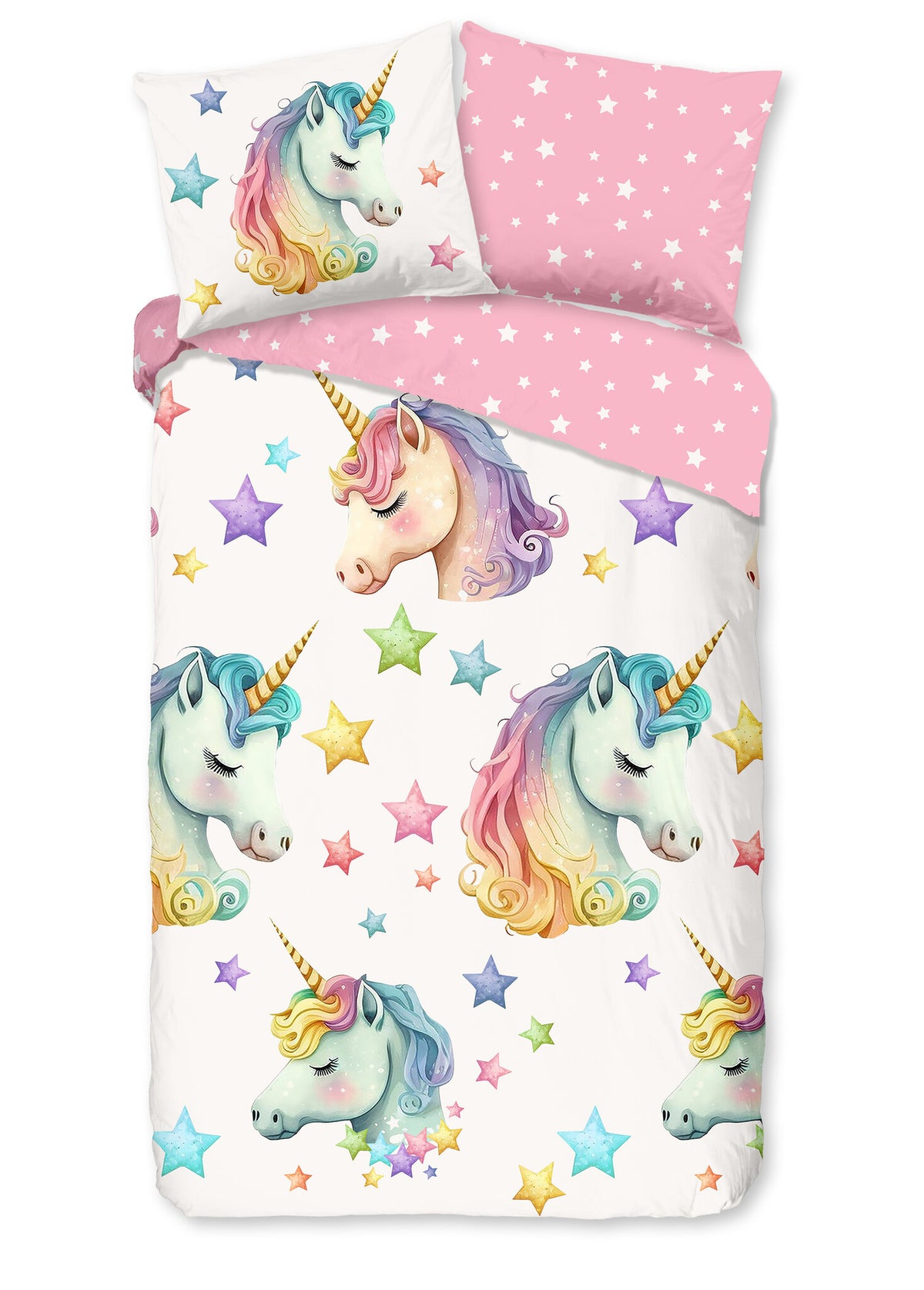 Pure kinderdekbedovertrek Fancy - unicorn - microvezel