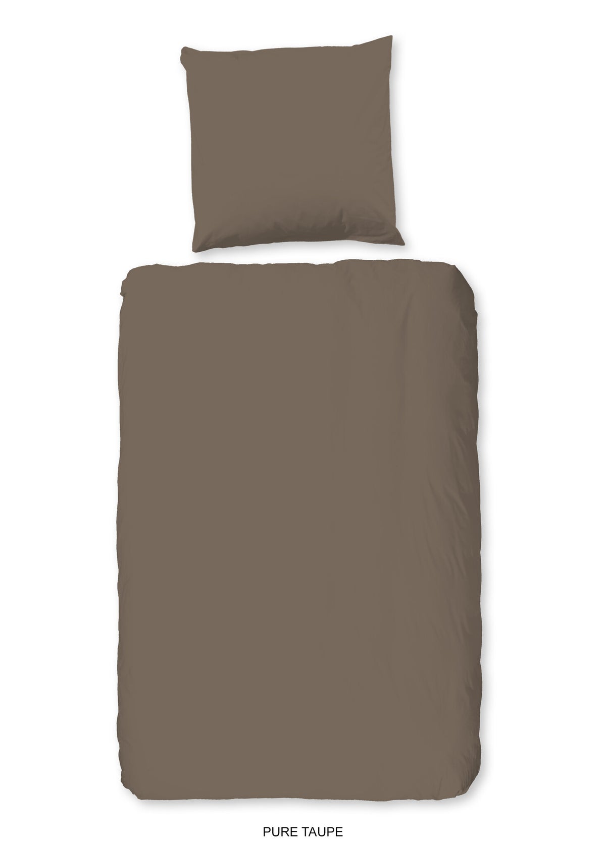 Pure dekbedovertrek uni taupe - microvezel