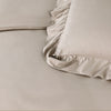 Sleeptime dekbedovertrek Ruffles - Taupe - Microvezel - 1-persoons (140x220 + 60x70 cm)