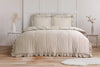 Sleeptime dekbedovertrek Ruffles - Taupe - Microvezel - 1-persoons (140x220 + 60x70 cm)