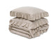 Sleeptime dekbedovertrek Ruffles - Taupe - Microvezel - 1-persoons (140x220 + 60x70 cm)