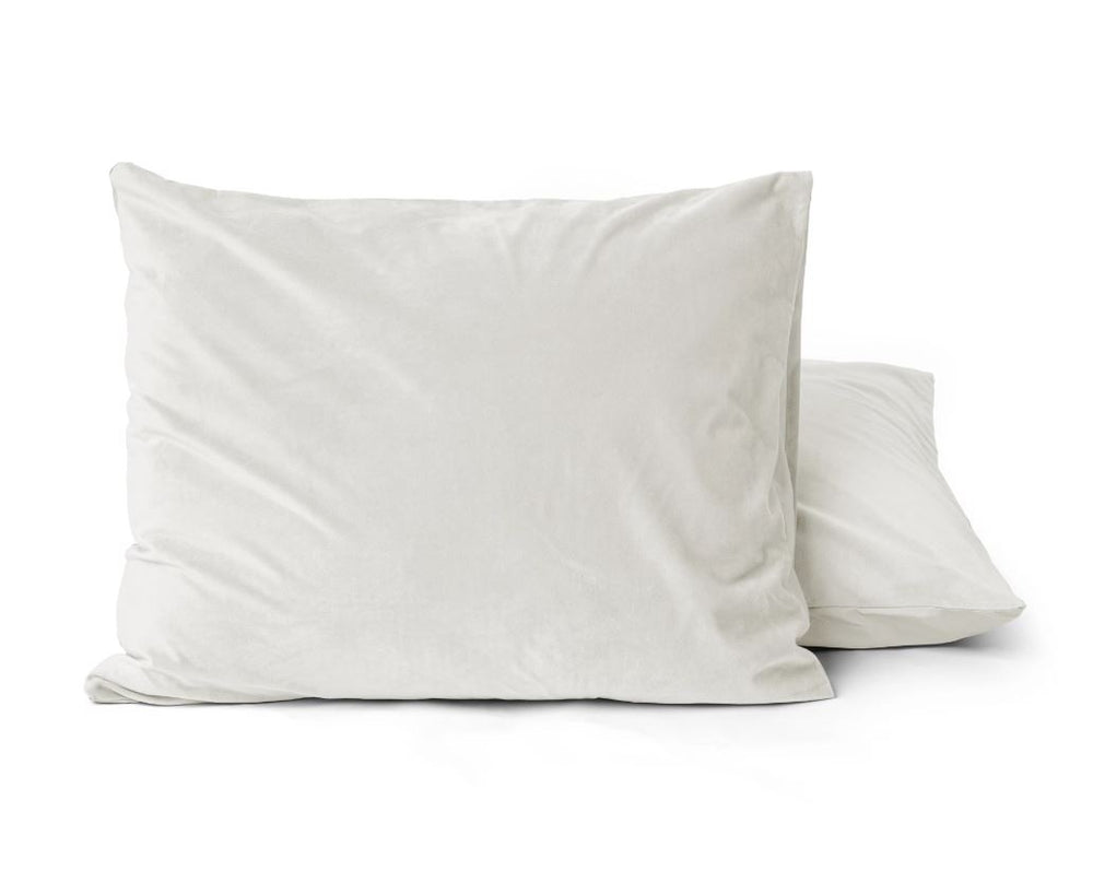 Crème kussenslopen - velvet (Per 2 st)