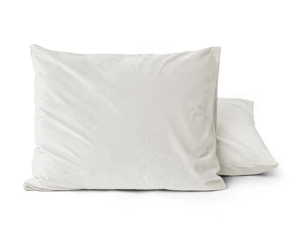 Crème kussenslopen - velvet (Per 2 st)