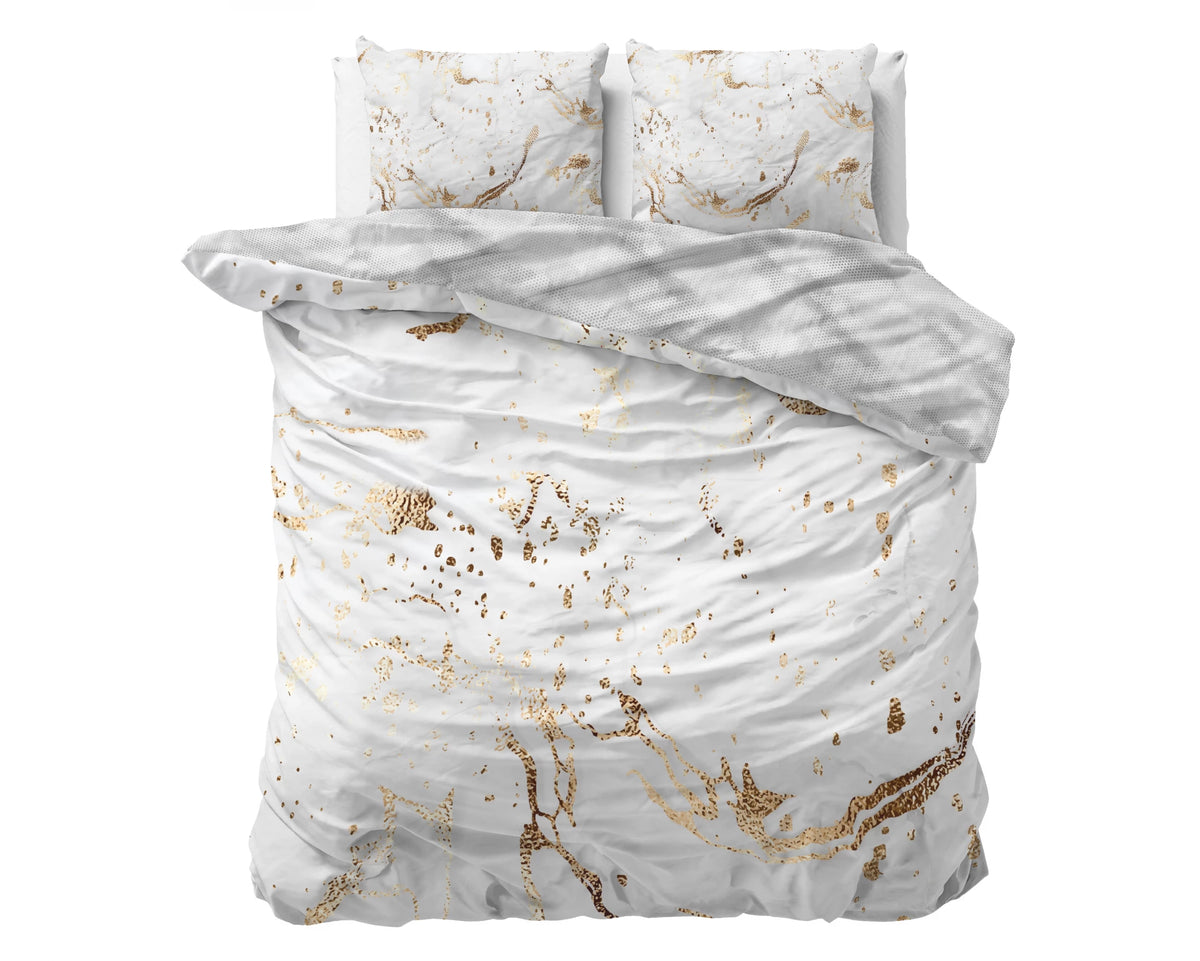 Sleeptime dekbedovertrek Bianco wit - katoensatijn - lits-jumeaux (240x220 + 2st. 60x70 cm)