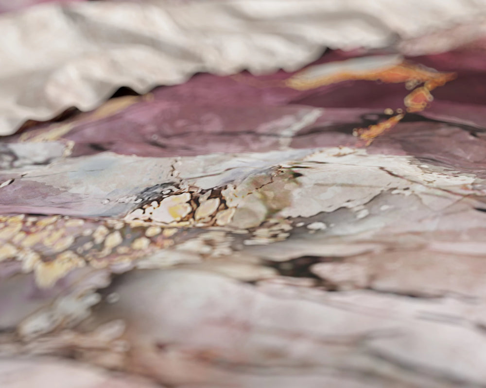 Sleeptime dekbedovertrek Breccia roze - katoensatijn - 2-persoons (200x220 +2st. 60x70 cm)
