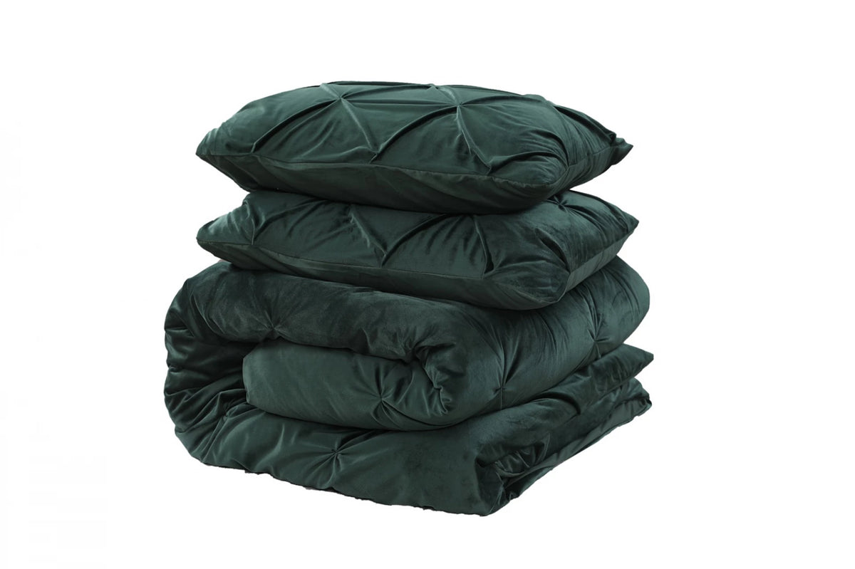 Sleeptime dekbedovertrek Pintuck - velvet - groen