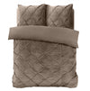 Sleeptime dekbedovertrek Pintuck - taupe - Velvet - 1-persoons (140x220 + 60x70 cm)