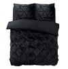 Sleeptime dekbedovertrek Pintuck - velvet - zwart