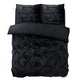 Sleeptime dekbedovertrek Pintuck - velvet - zwart