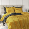 Velvet dekbedovertrek Sultan - embossed - goud - 1-persoons (140x220 + 60x70cm)