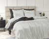 Velvet dekbedovertrek Sultan - embossed - wit - 1-persoons (140x220 + 60x70 cm)