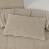 Teddy dekbedovertrek Check - onderkant microvezel - taupe