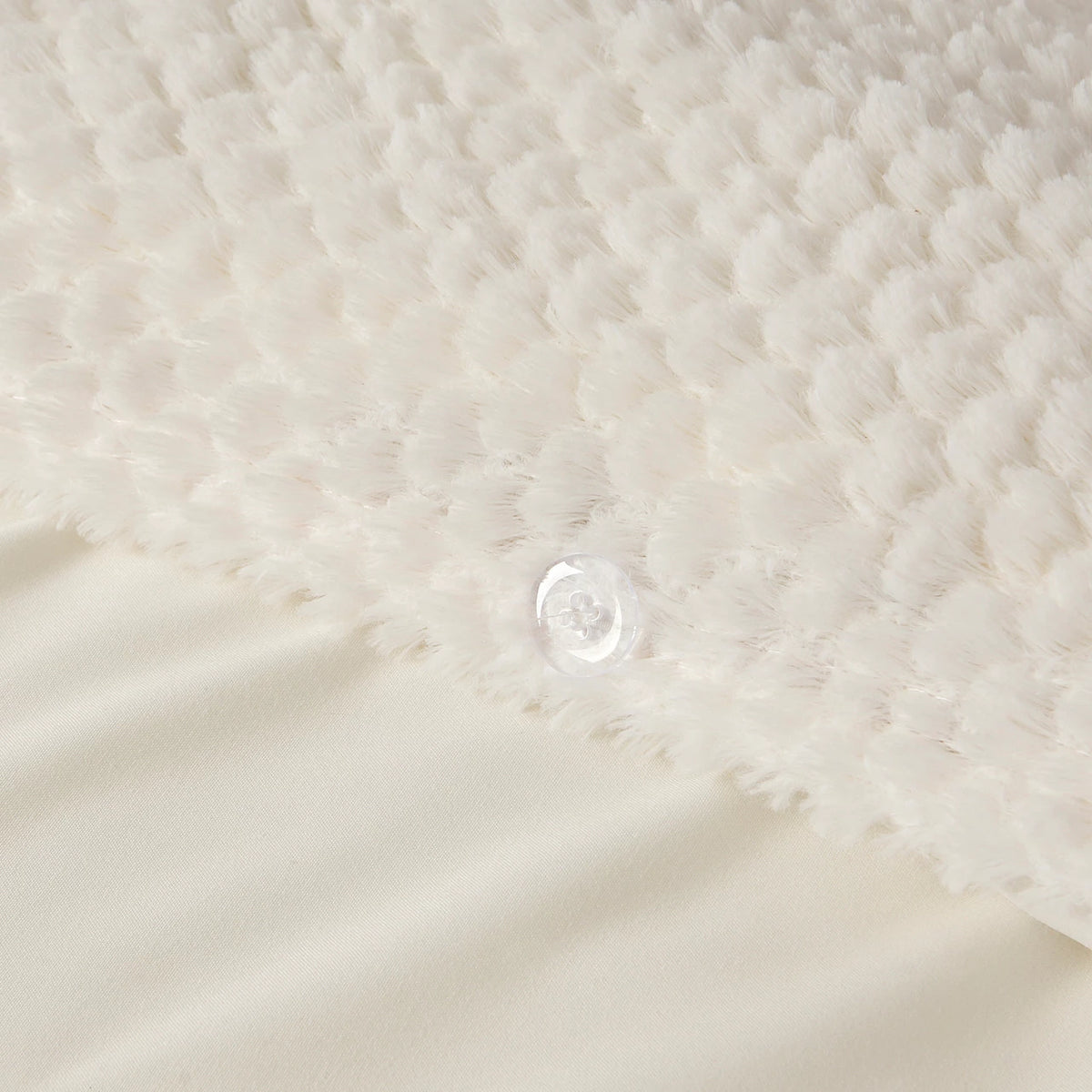 Teddy dekbedovertrek onderkant microvezel Fur - crème